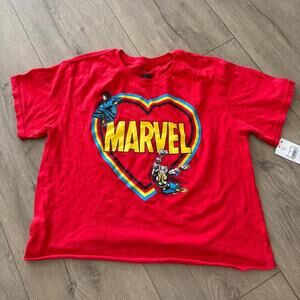 Marvel red cotton t shirt with